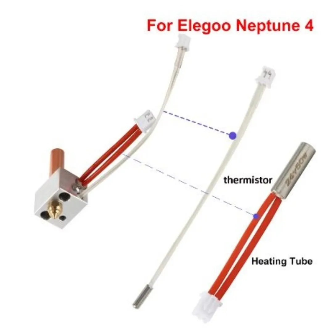 Elegoo Neptune 4 / 4 Pro Thermistor & Heater Cartridge 24V 50W